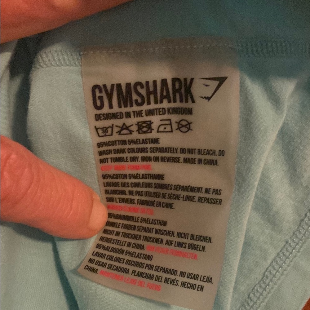 Gymshark Light Aqua Fitted Long Sleeve Tee Woman XSmall - Picture 4 of 5